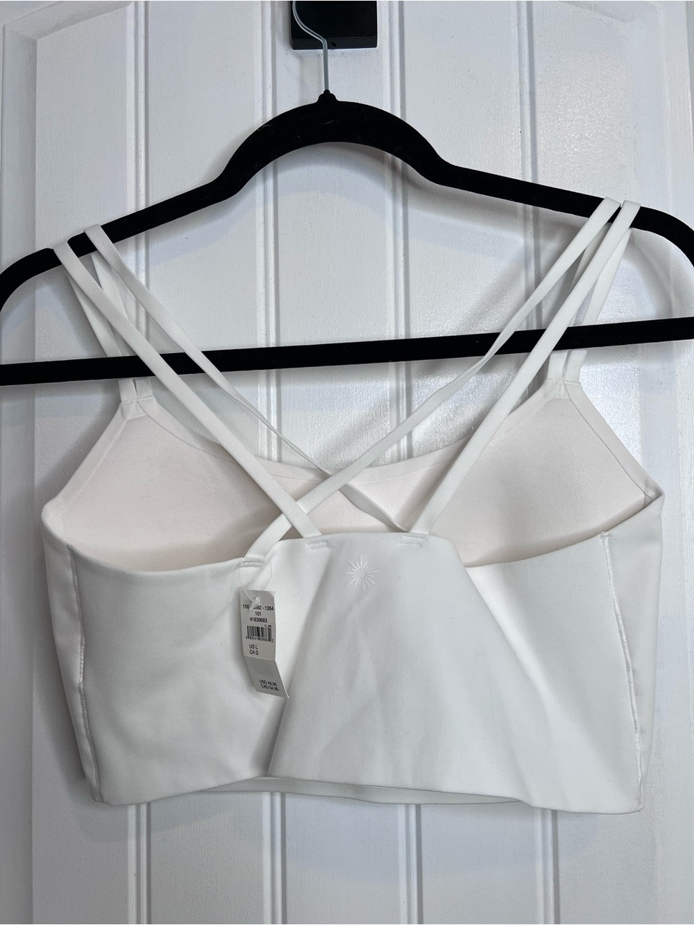 Offline by Aerie White Strappy Crisscross Back Bralette. Size Large. NWT. - Picture 2 of 12